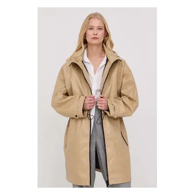 Parka MICHAEL Michael Kors dámská, béžová barva, přechodný