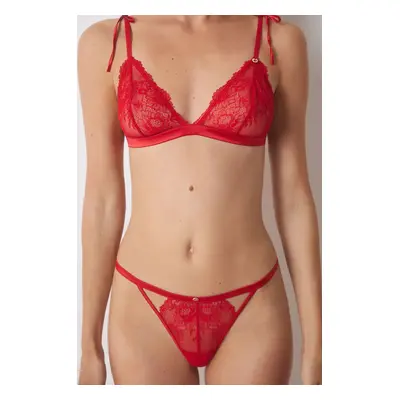 Tanga women'secret RED XMAS LA VECINA RUBIA červená barva, 5358660