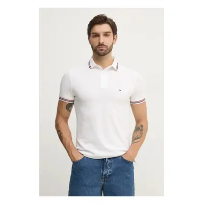 Polo tričko Tommy Hilfiger béžová barva, MW0MW37346