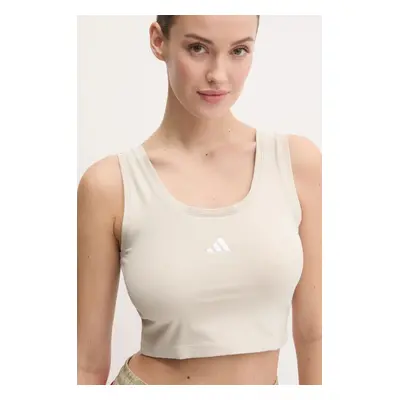 Top adidas Essentials dámský, béžová barva, JD0561