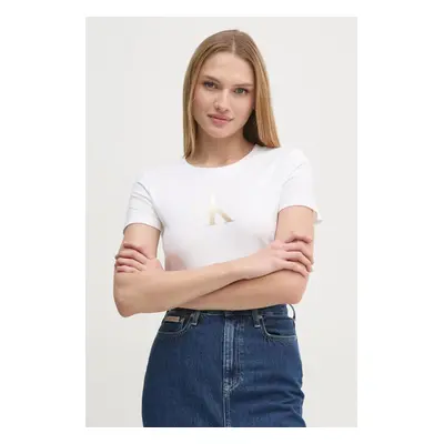 Bavlněné tričko Calvin Klein Jeans bílá barva, J20J224982