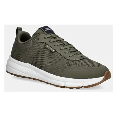 Sneakers boty Tommy Hilfiger LIGHTWEIGHT MODERN KNIT RUNNER zelená barva, FM0FM05326