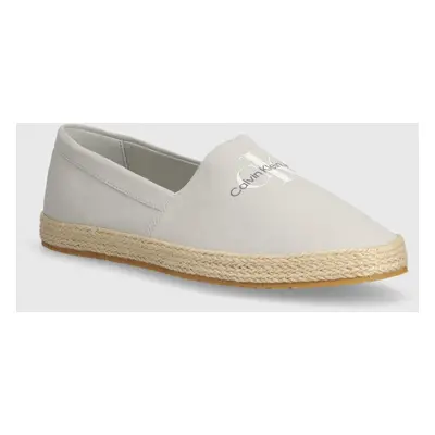 Espadrilky Calvin Klein Jeans ESPADRILLE SLIPON ML šedá barva, YM0YM00935