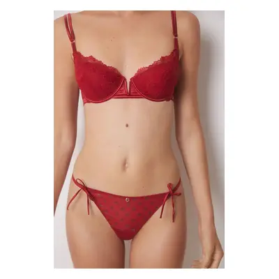 Tanga women'secret RED XMAS LA VECINA RUBIA červená barva, 5358624