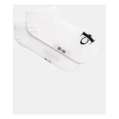 Ponožky Calvin Klein Jeans 2-pack dámské, bílá barva, 701228815