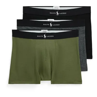 Boxerky Polo Ralph Lauren 3-pack pánské, zelená barva, 714965507