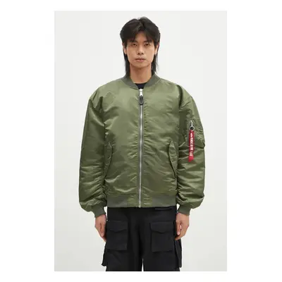 Bomber bunda Alpha Industries MA-1 CS zelená barva, přechodná, oversize, 136136