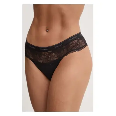 Tanga Calvin Klein Underwear černá barva, 000QF7980E