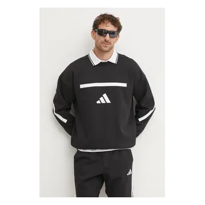 Mikina adidas Z.N.E. pánská, černá barva, s potiskem, JD5982