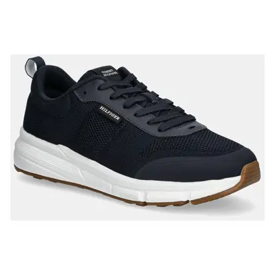 Sneakers boty Tommy Hilfiger LIGHTWEIGHT MODERN KNIT RUNNER tmavomodrá barva, FM0FM05326