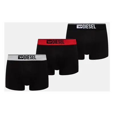 Boxerky Diesel UMBX-DAMIEN-THREE PACK BOXERS 3-pack pánské, černá barva, 00ST3V.0GDAC