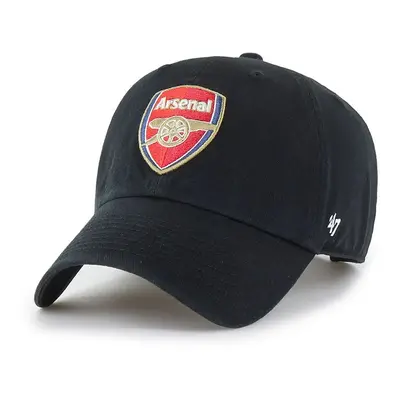 Bavlněná baseballová čepice 47 brand Arsenal FC černá barva, s aplikací, EPL-RGW30GWS-BKA