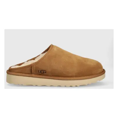 Semišové papuče UGG Classic Slip-On hnědá barva, 1129290-CHE