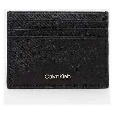 Kožené pouzdro na karty Calvin Klein černá barva, K50K512701