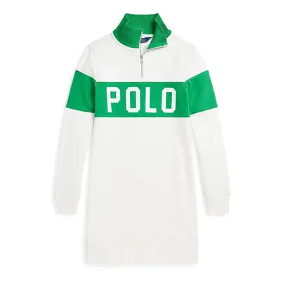 Dívčí šaty Polo Ralph Lauren bílá barva, mini, 313957365002