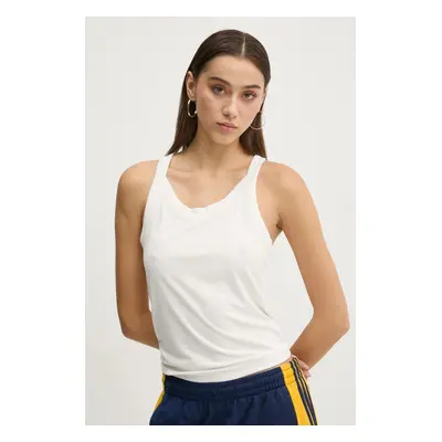 Top adidas Originals Essential dámský, béžová barva, JD4768