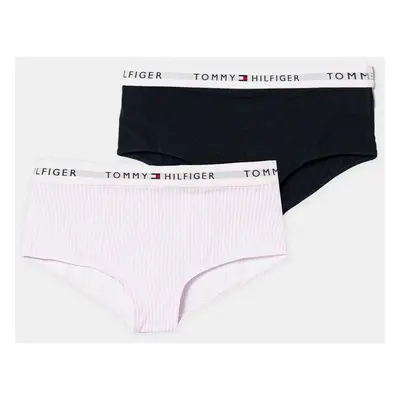 Dětské kalhotky Tommy Hilfiger 2-pack fialová barva, UG0UG00752