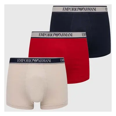 Boxerky Emporio Armani Underwear 3-pack pánské, červená barva, 111357 4R717