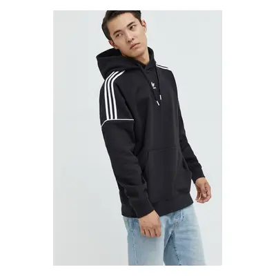 Bavlněná mikina adidas Originals pánská, černá barva, s aplikací, HK7309-BLACK