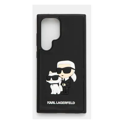 Obal na telefon Karl Lagerfeld S24 Ultra S928 černá barva, KLHCS24L3DRKCNK