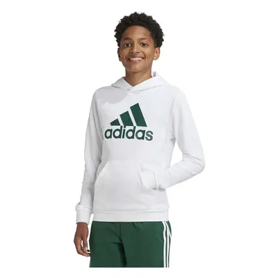 Dětská mikina adidas U BL HOODIE bílá barva, s kapucí, s potiskem, IV7325