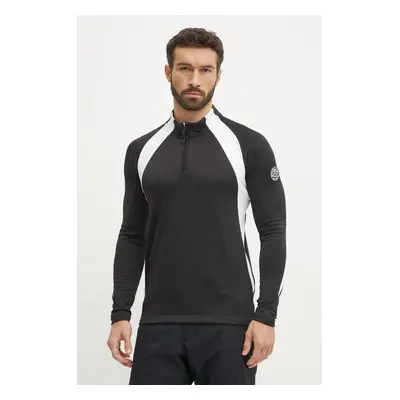 Sportovní mikina EA7 Emporio Armani St. Moritz Powerstretch černá barva, s aplikací, PJQXZ.6DPMA