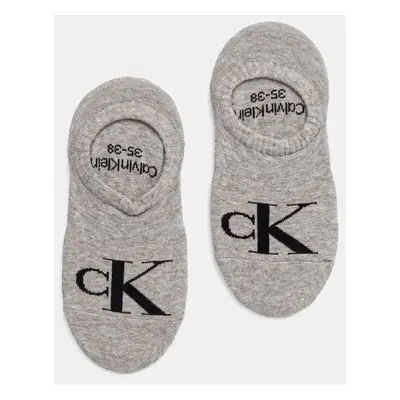 Ponožky Calvin Klein Jeans 2-pack dámské, šedá barva, 701228817