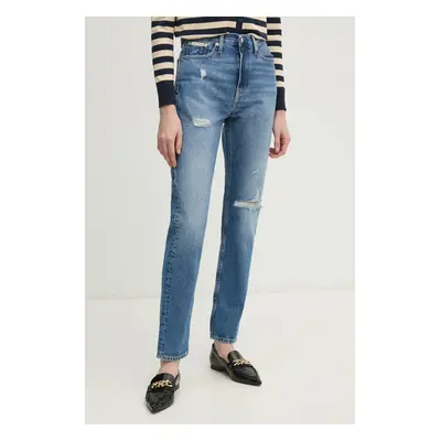 Džíny Calvin Klein Jeans dámské, modrá barva, J20J224506