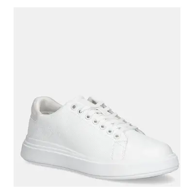 Sneakers boty Calvin Klein CUPSOLE LACE UP MONO bílá barva, HW0HW02445