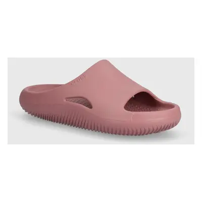 Pantofle Crocs Mellow Slide dámské, růžová barva, na platformě, 208392