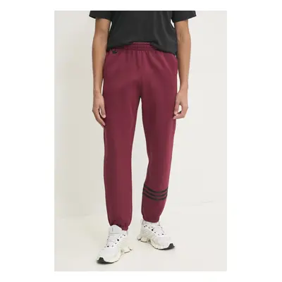 Tepláky adidas Originals NC PANTS vínová barva, hladké, JC9902