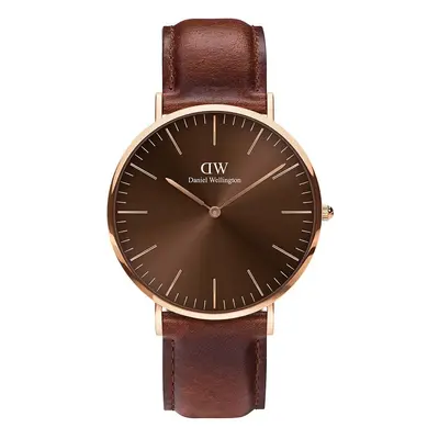 Hodinky Daniel Wellington hnědá barva