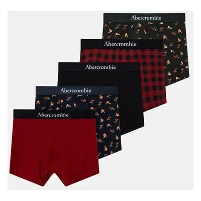 Boxerky Abercrombie & Fitch 5-pack černá barva, KI214-4009