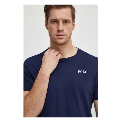 Bavlněné tričko Polo Ralph Lauren tmavomodrá barva, s potiskem, 714931650