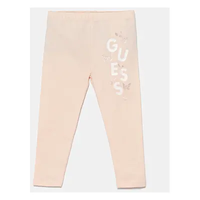 Dětské legíny Guess oranžová barva, s potiskem, K5RB02 J1314