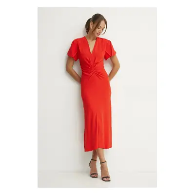 Šaty Victoria Beckham červená barva, maxi, 1125WDR005195B