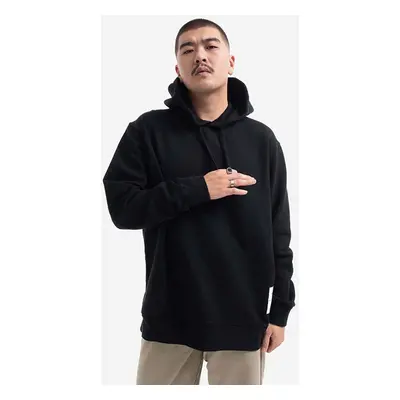 Bavlněná mikina Norse Projects Fraser Tab Series Hoodie N20-1282 9999 pánská, černá barva, s kap