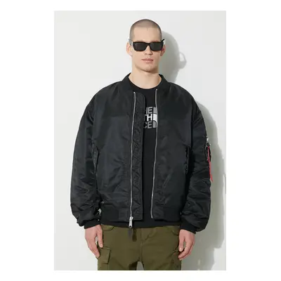 Bomber bunda Alpha Industries MA-1 CS černá barva, přechodná, oversize, 136136