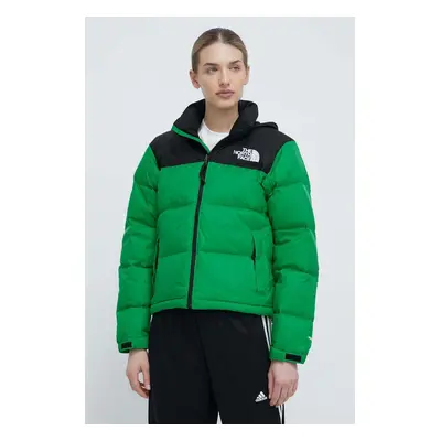 Péřová bunda The North Face 1996 RETRO NUPTSE JACKET dámská, zelená barva, zimní, NF0A3XEOPO81