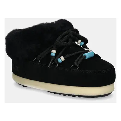 Semišové papuče Moon Boot MB EVX MULE SUEDE BEADS černá barva, 80D1470040 NN13