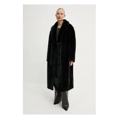 Kabát Stand Studio Maria Coat dámský, černá barva, přechodný, oversize, 61122-9070