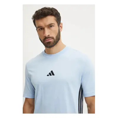 Bavlněné tričko adidas Essentials modrá barva, JE6397