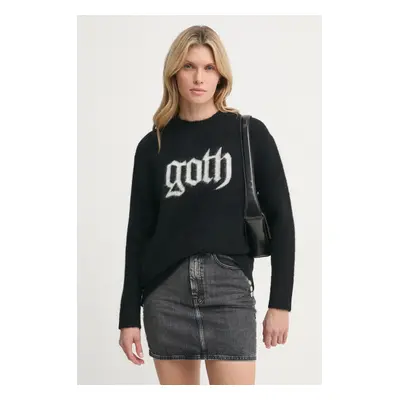 Vlněný svetr AllSaints GOTH dámský, černá barva, W079KB