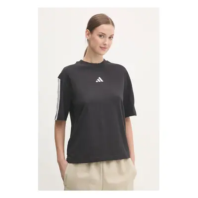 Bavlněné tričko adidas Essentials černá barva, JC5960