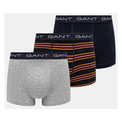 Boxerky Gant 3-pack pánské, tmavomodrá barva, 902443033