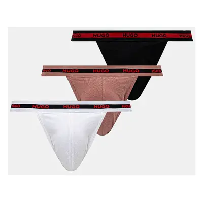 Jockstrapy HUGO 3-pack černá barva, 50532616