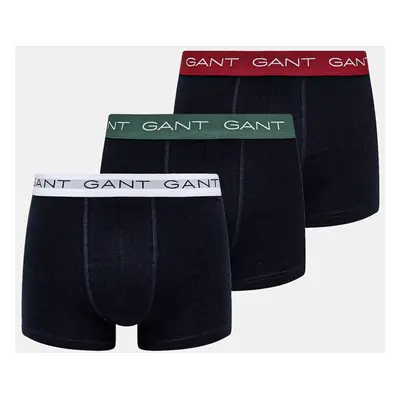 Boxerky Gant 3-pack pánské, tmavomodrá barva, 902443003