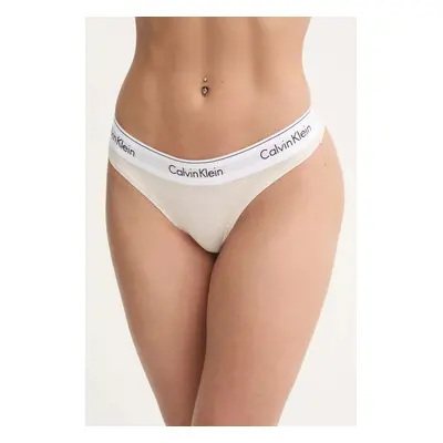 Tanga Calvin Klein Underwear béžová barva, 0000F3786E