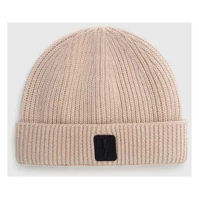 Čepice z vlněné směsi Neil Barett FISHERMAN BEANIE béžová barva, PBCP335.V9505.9601