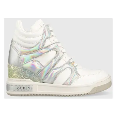 Sneakers boty Guess Lisa bílá barva, FL5LIS SMA12 WHITE